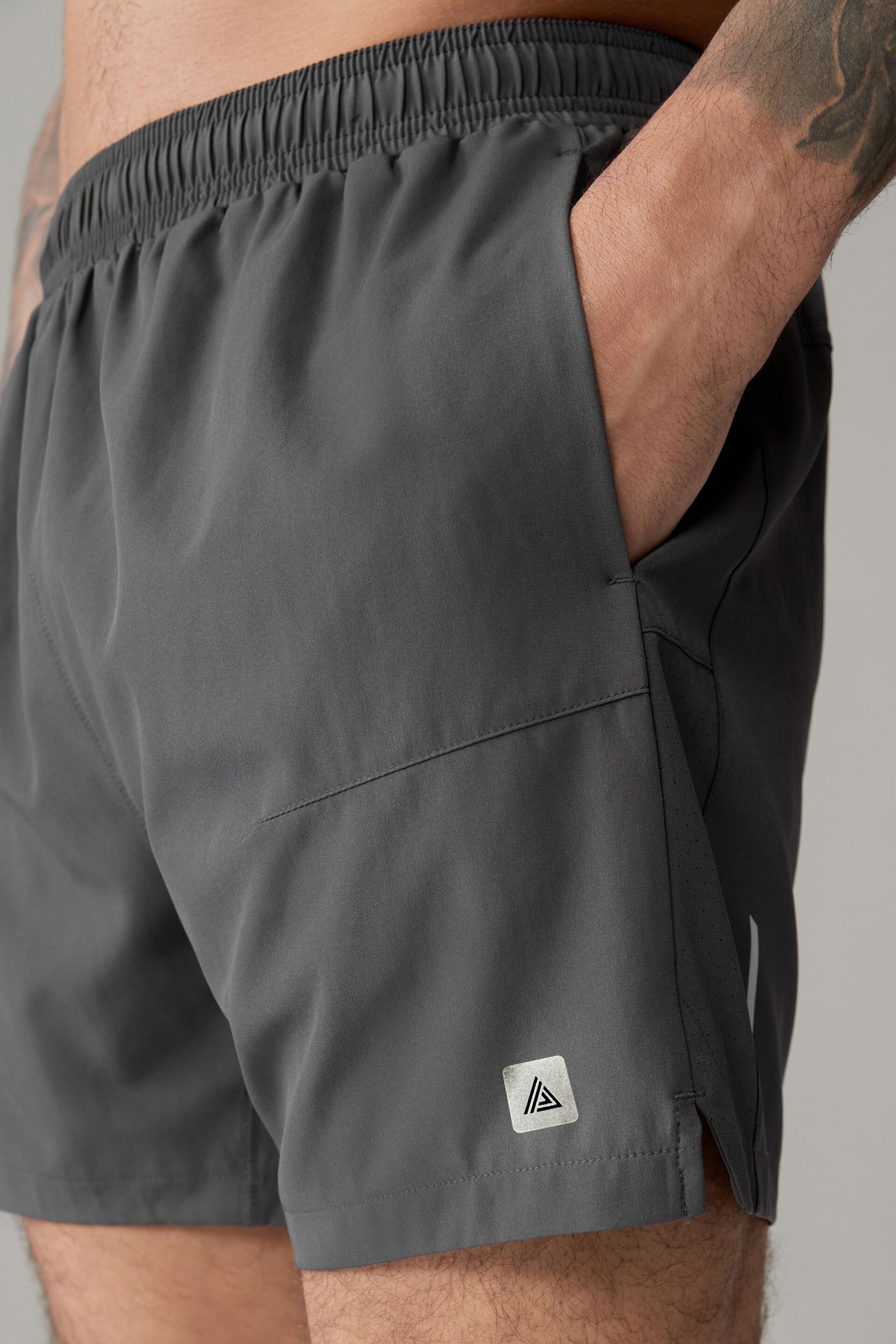 Slate Grey 7 Inch Active Gym Sports Shorts - Image 1 of 9