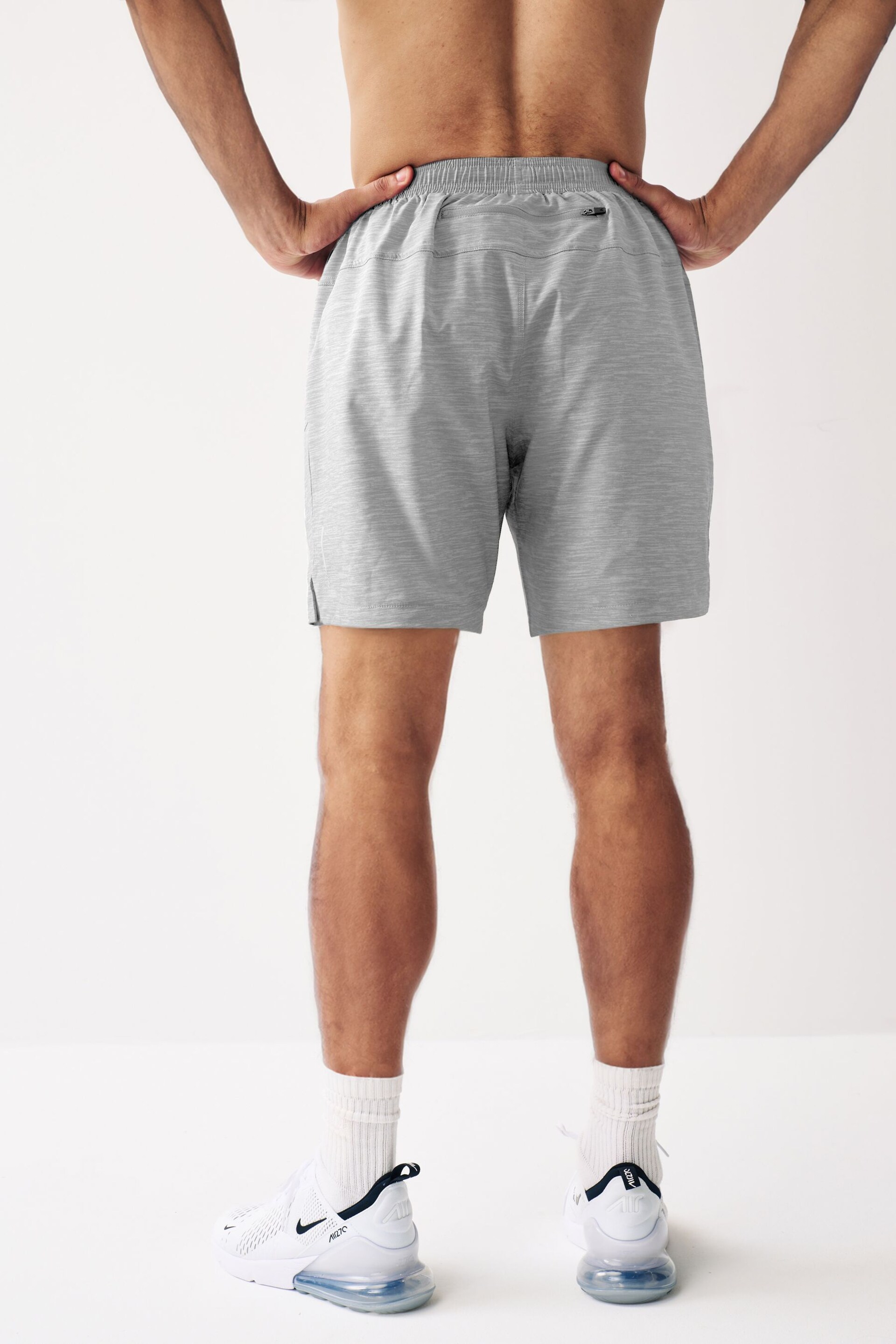 Grey 7 Inch Active Gym Sports Shorts - Image 3 of 10