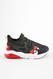 Black/Red Pokemon Elastic Lace Trainers - Image 2 of 6