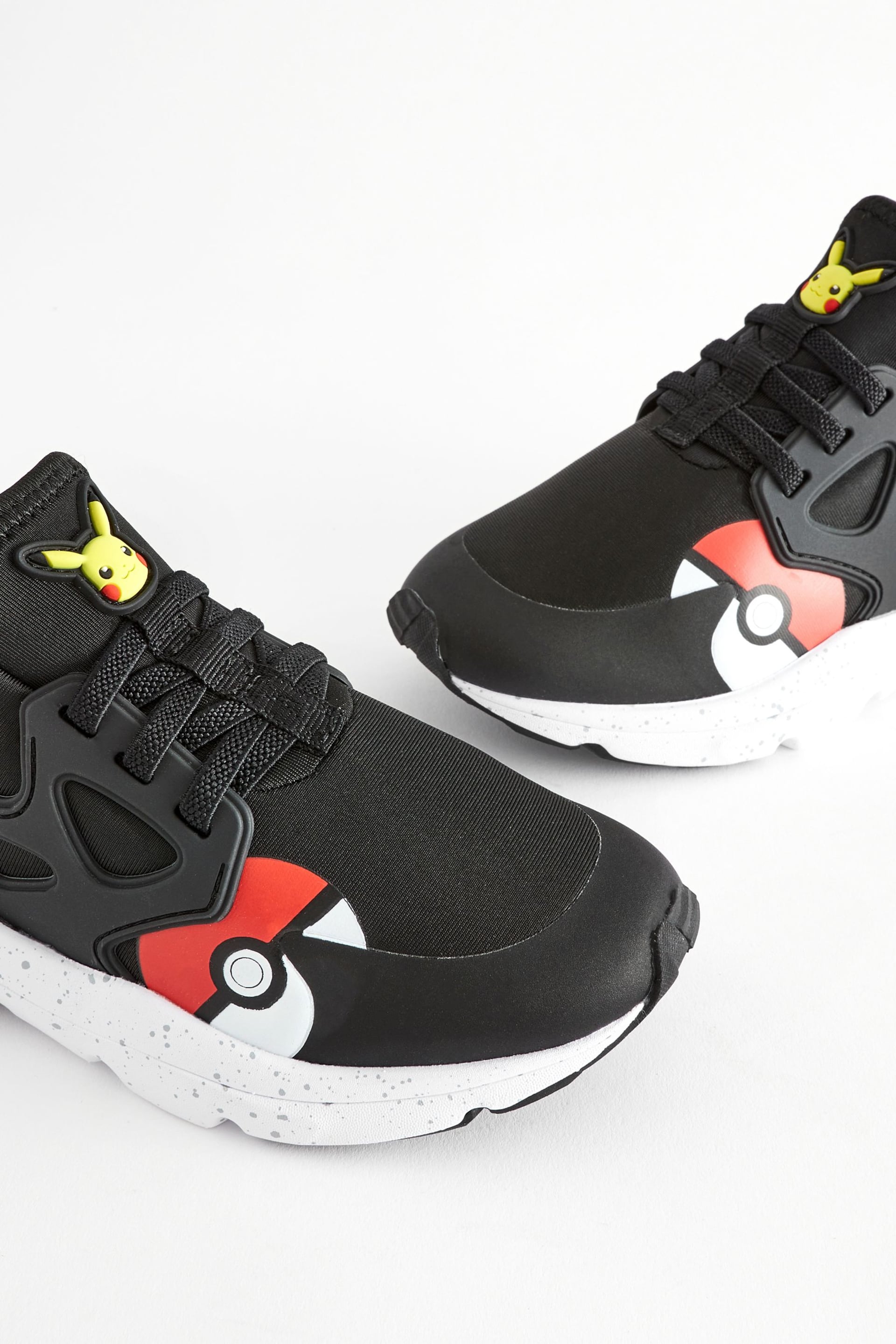 Black/Red Pokemon Elastic Lace Trainers - Image 5 of 6