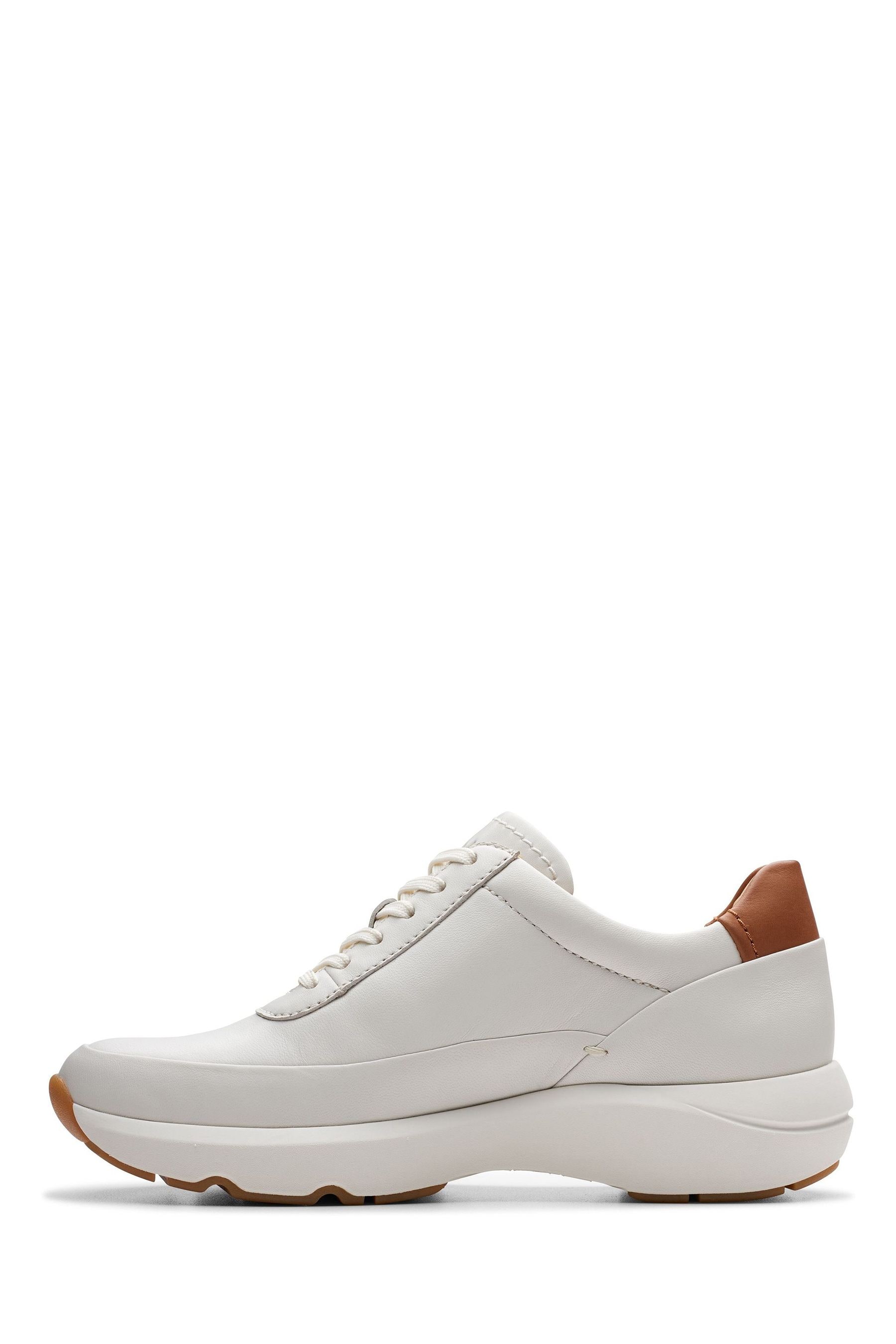 Buy Clarks White Standard Fit D Leather Tivoli Zip Shoes from Next Luxembourg