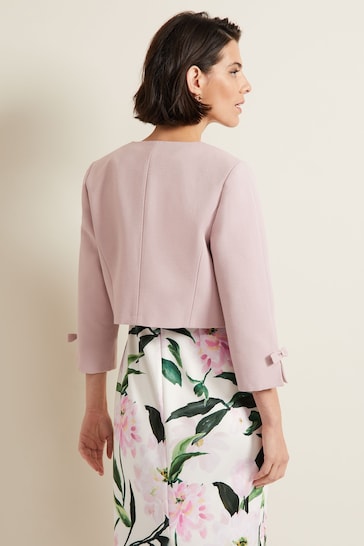 Phase Eight Pink Zoelle Bow Jacket