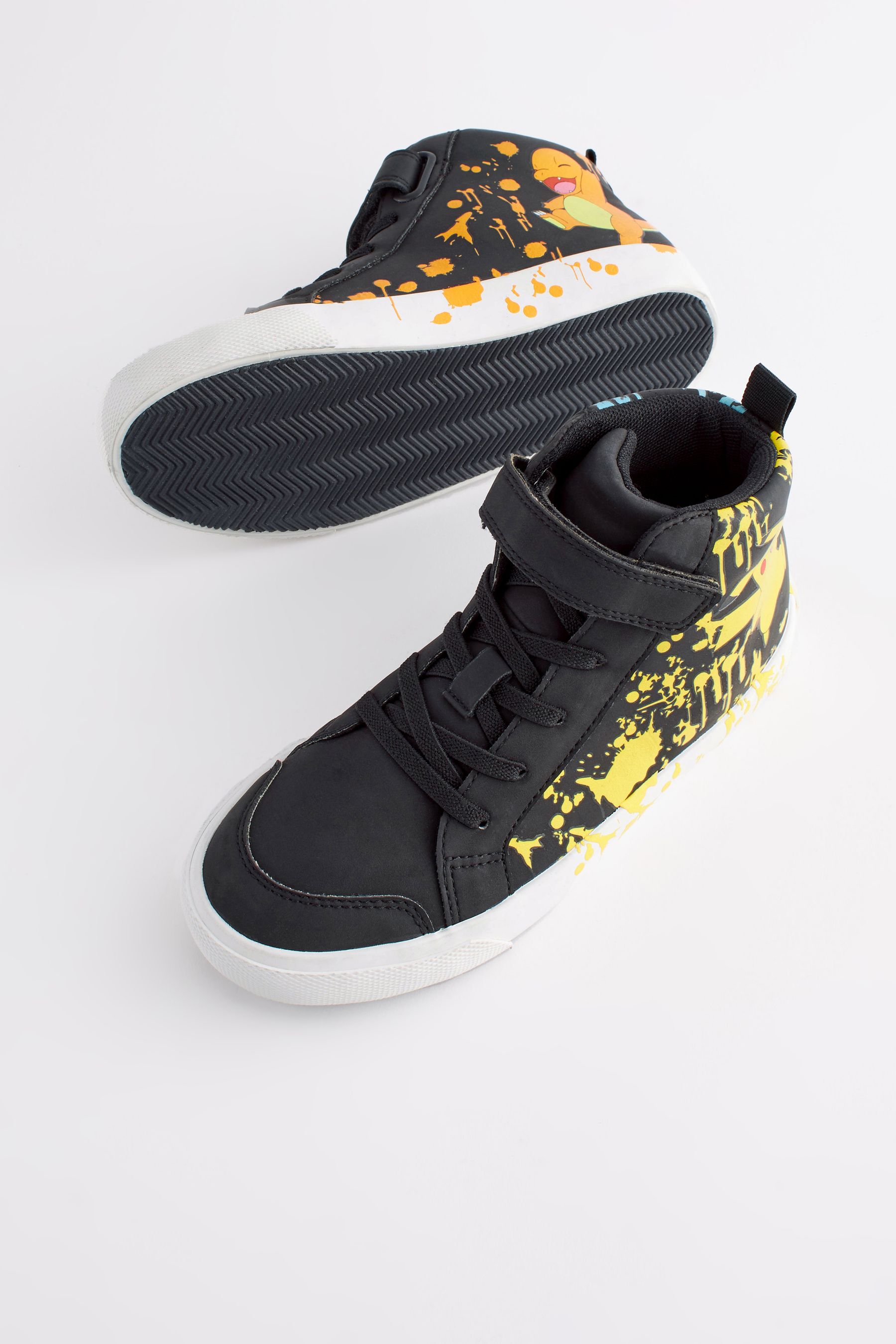 Black and yellow high tops shop