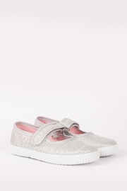 Trotters London Silver Martha Canvas Shoes - Image 2 of 6