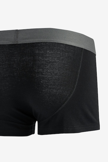 Black Hipster Boxers Pure Cotton 4 Pack