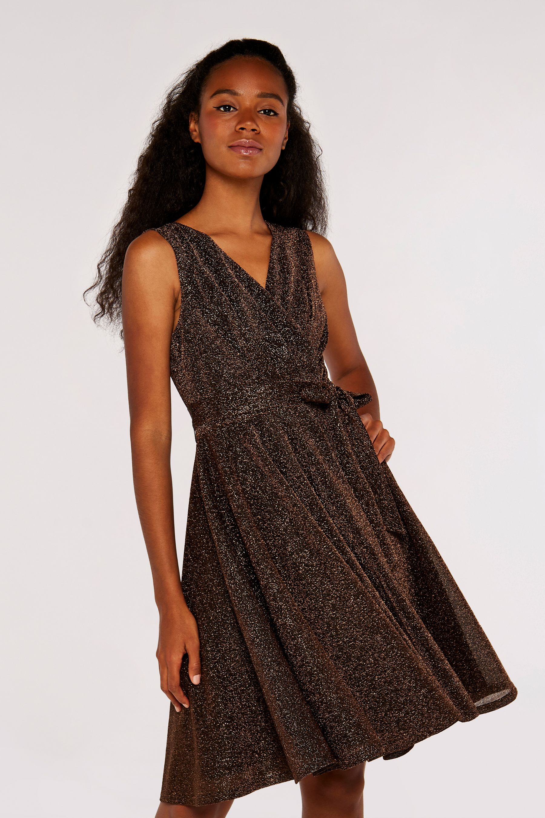 Apricot skater clearance dress