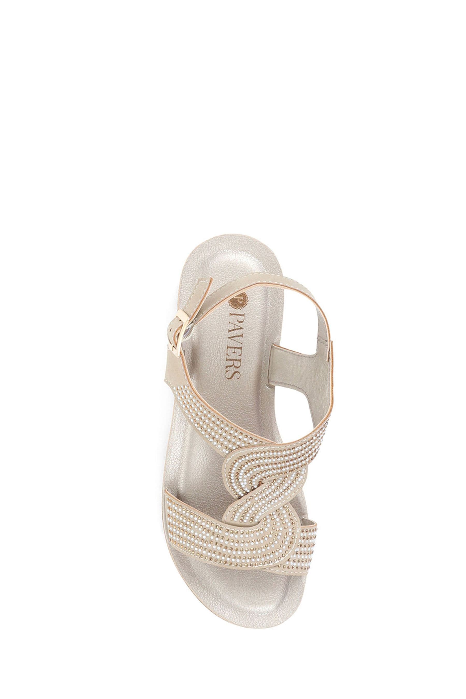 Pavers best sale gold sandals