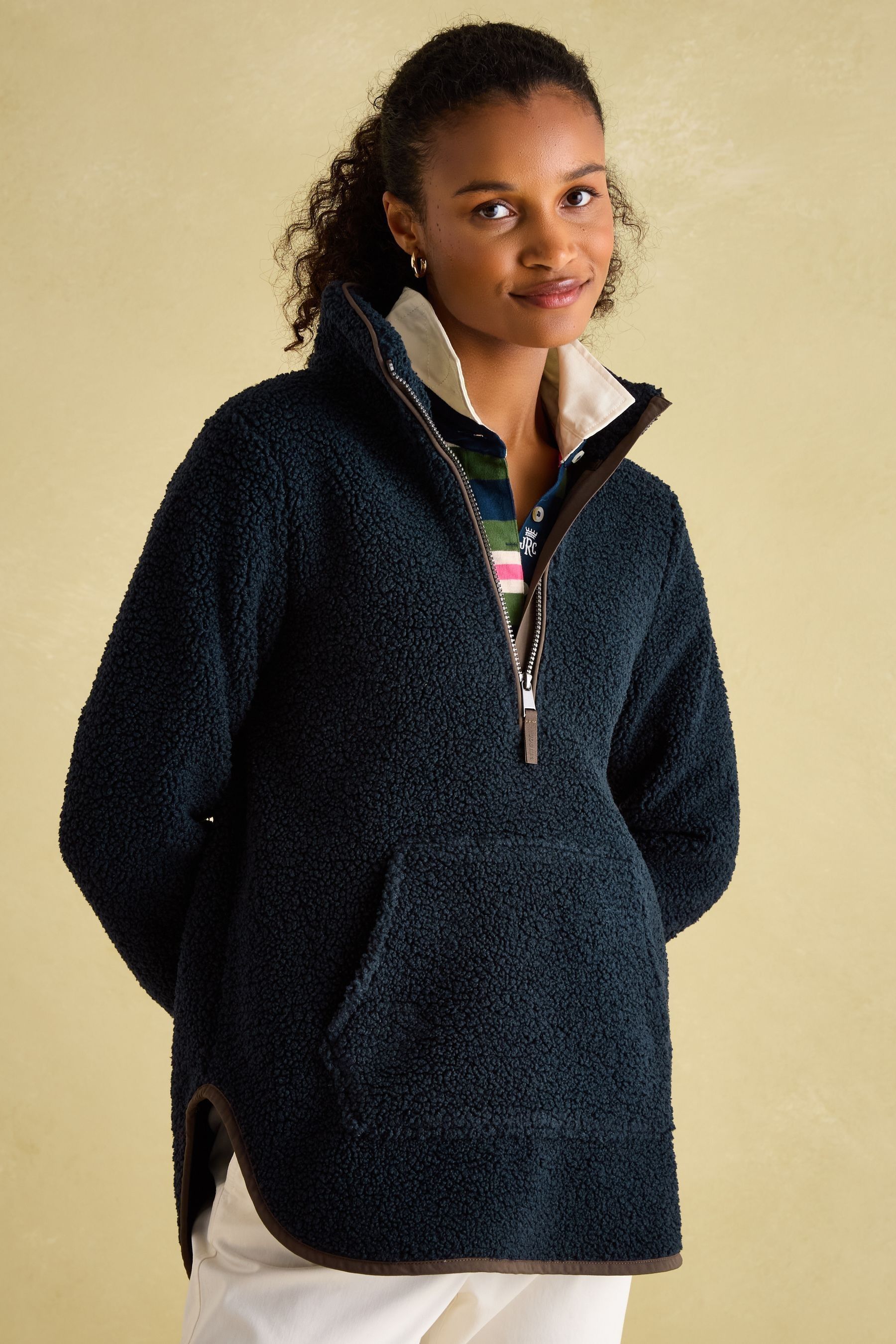 Joules Aldeburgh Navy Quarter Zip Fleece