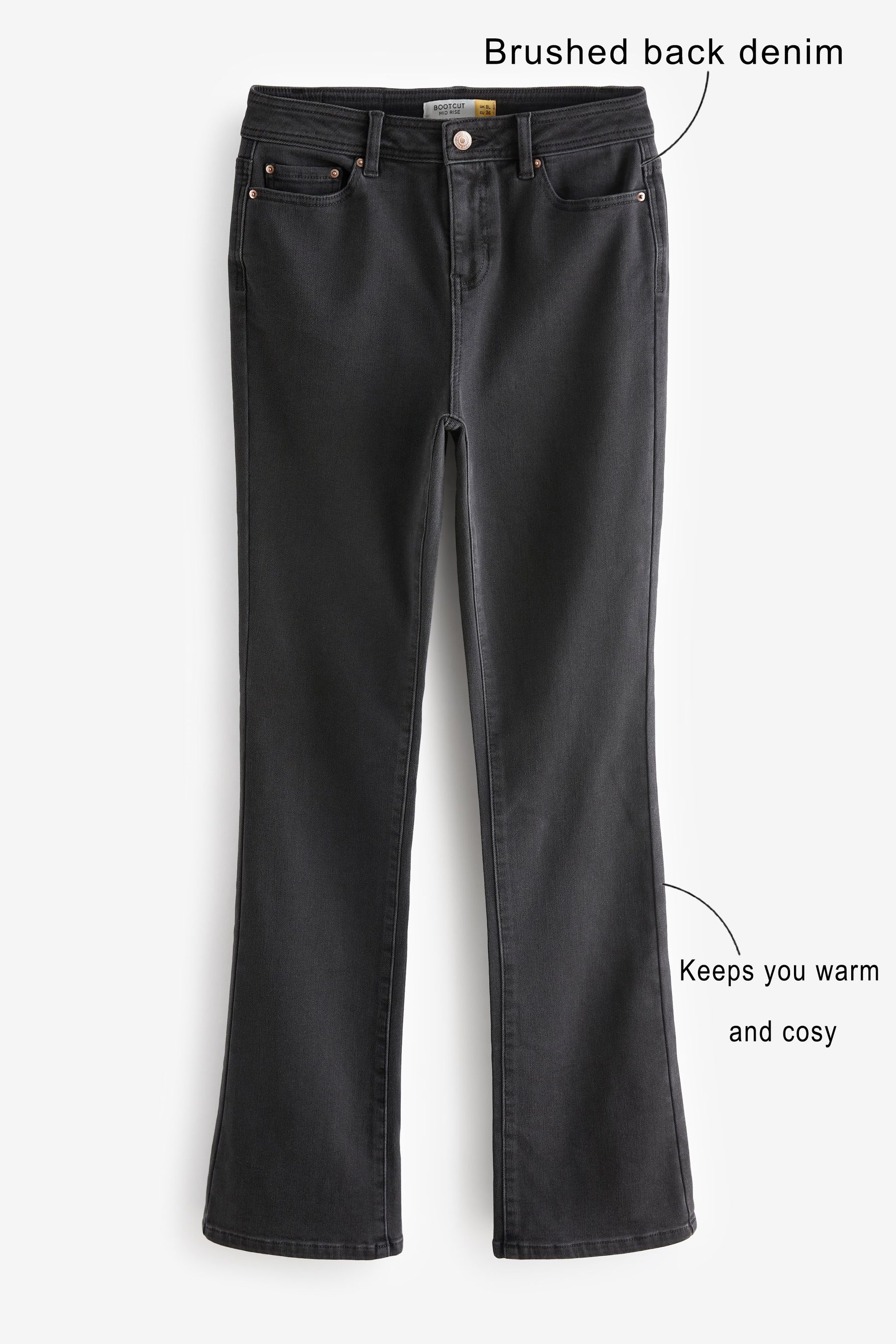Next black bootcut jeans online
