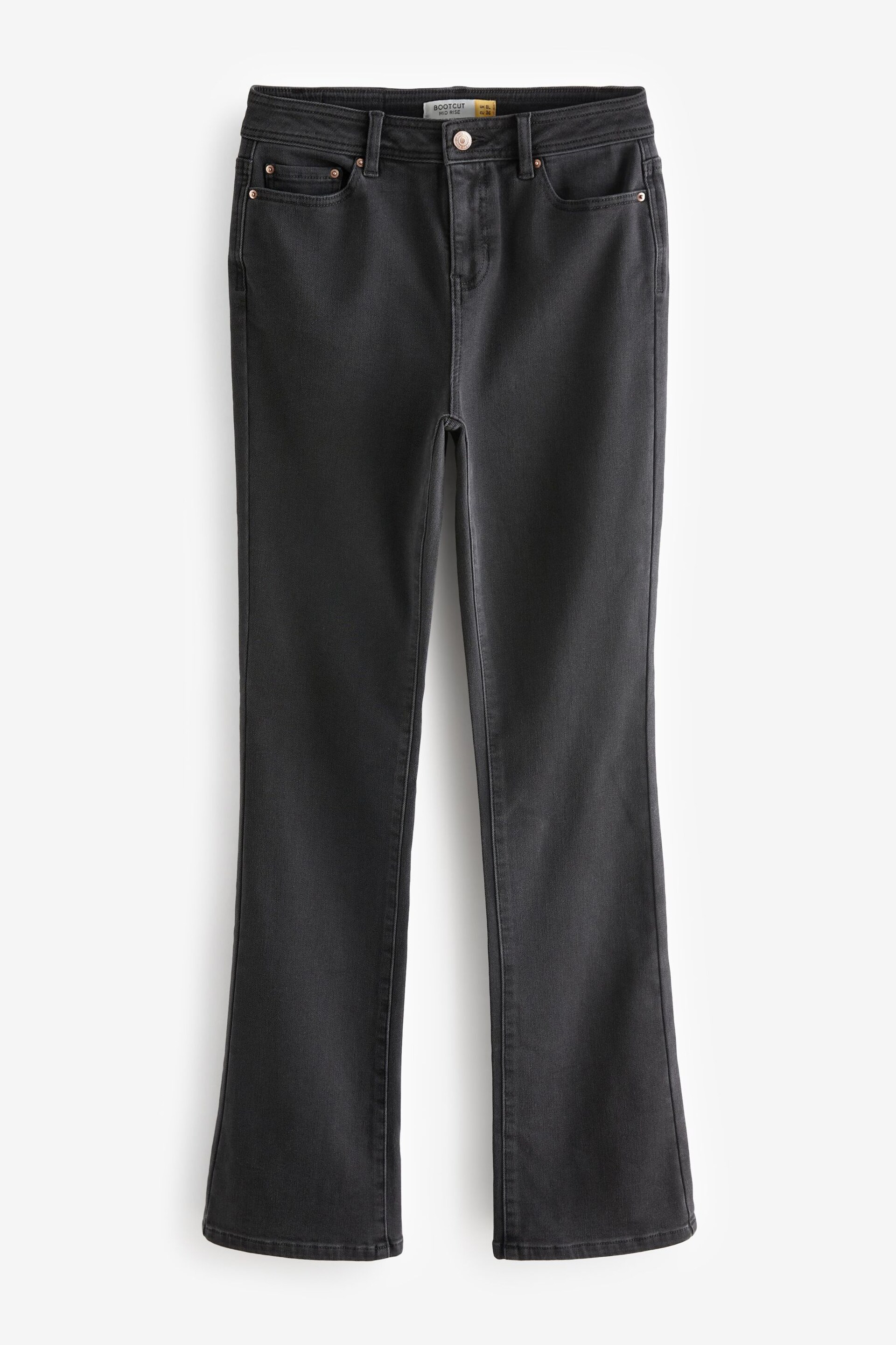 Washed Black Cosy Brushed Bootcut Jeans - Image 6 of 10
