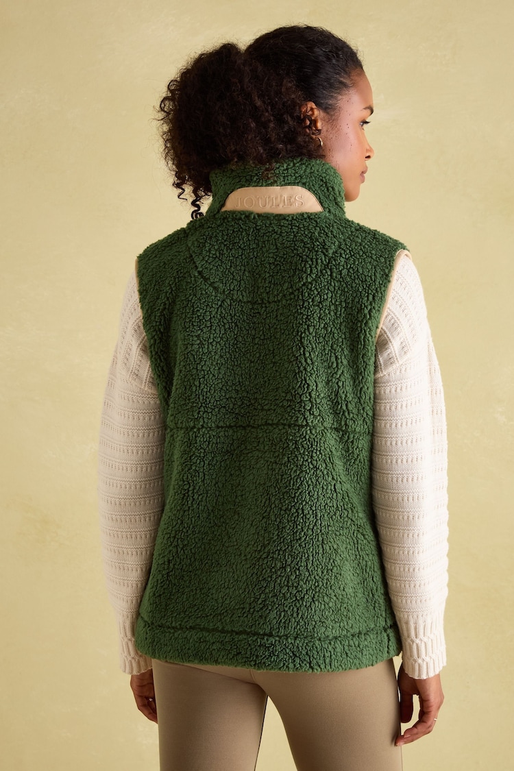 Joules Mallory Green Fleece Gilet - Image 2 of 8