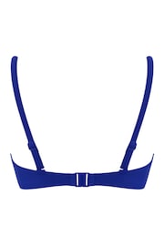 Pour Moi Blue Free Spirit Lightly Padded U/W Twist Front Bikini Top - Image 5 of 5