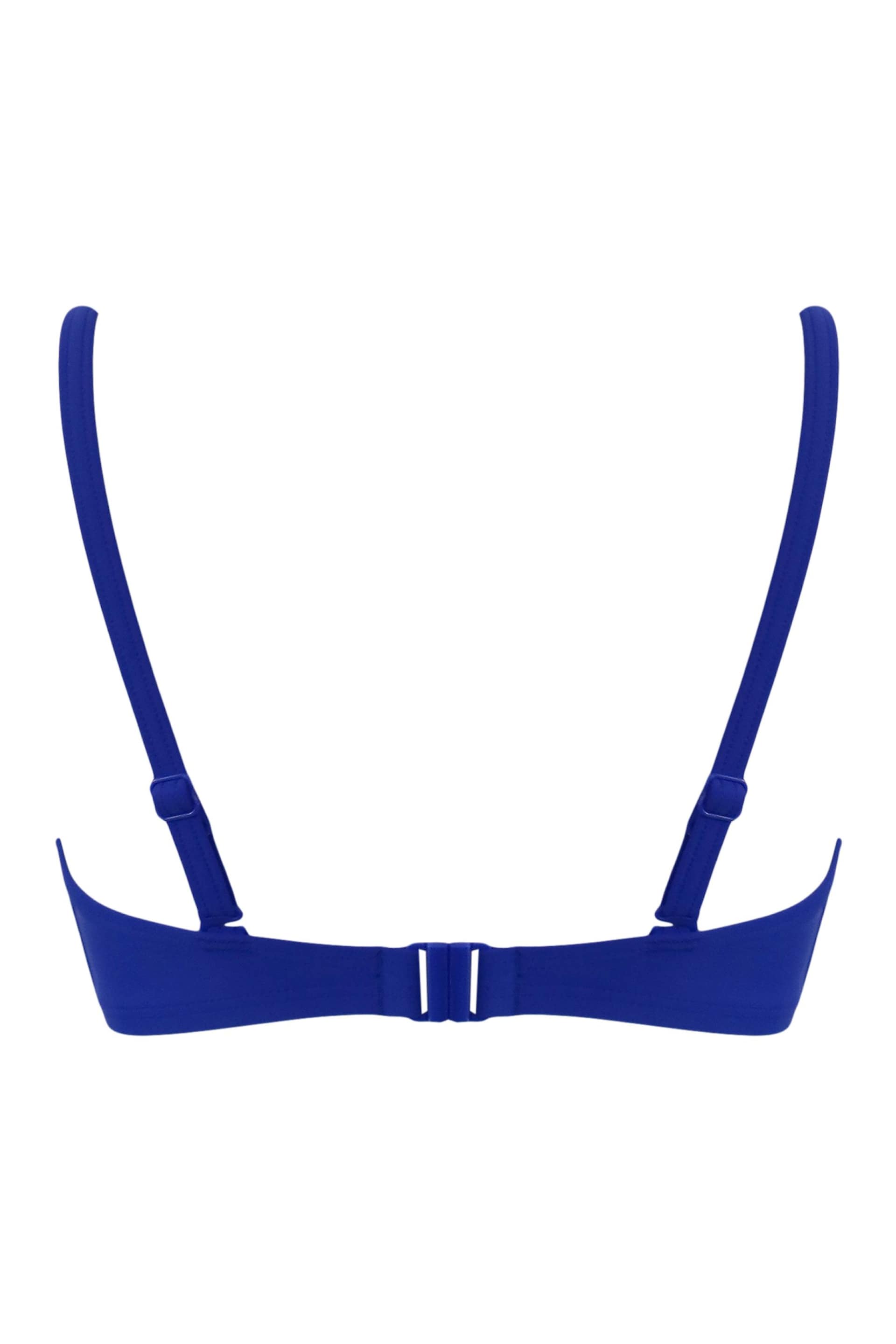 Pour Moi Blue Free Spirit Lightly Padded U/W Twist Front Bikini Top - Image 5 of 5