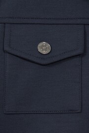 Reiss Eclipse Blue Jerry Senior Twin Pocket Overshirt - Image 5 of 5