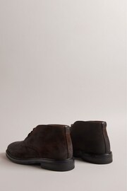 Ted Baker Brown Polished Suede Anddrew Chukka Boots - Image 3 of 4