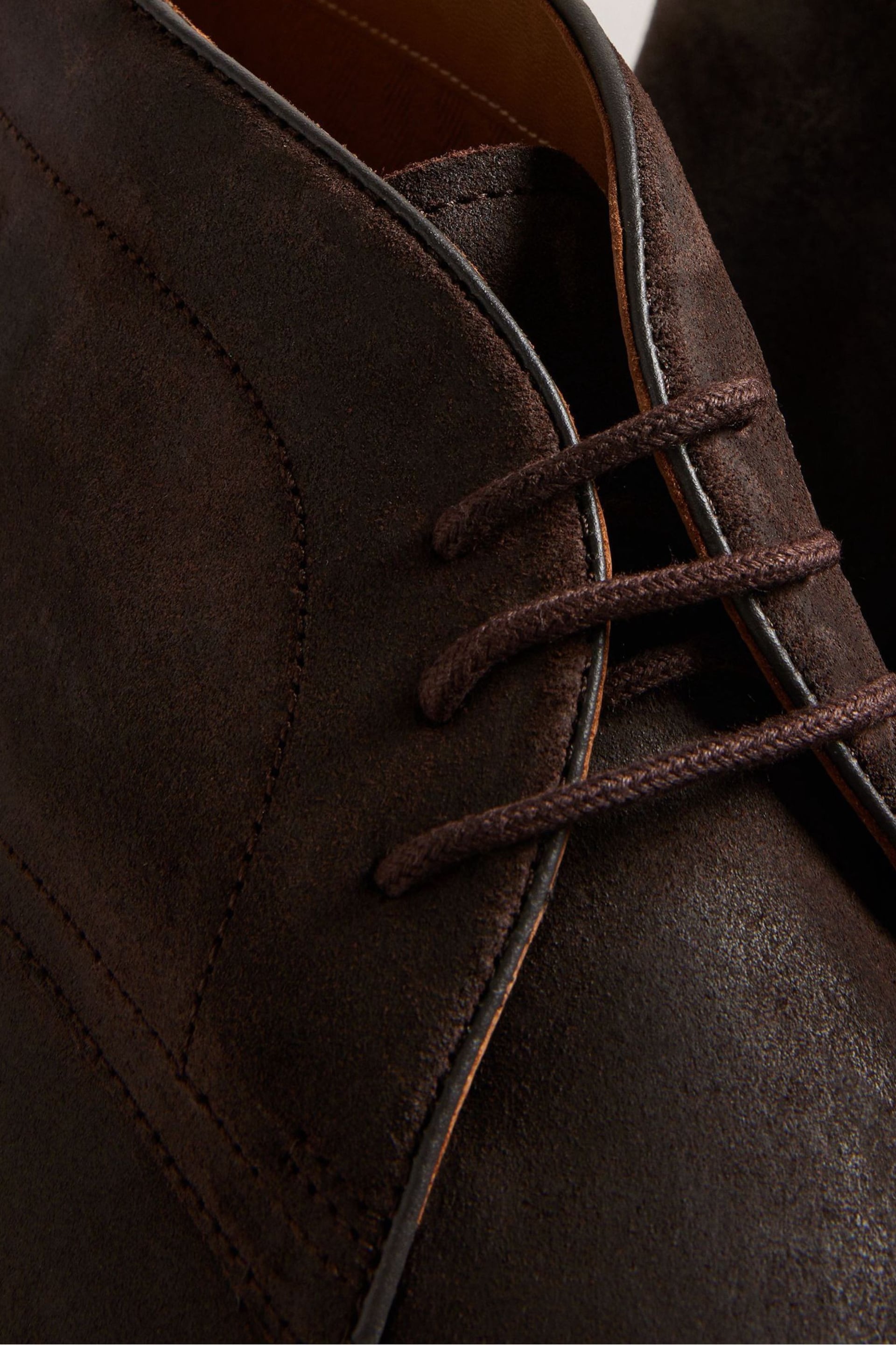 Ted Baker Brown Polished Suede Anddrew Chukka Boots - Image 4 of 4