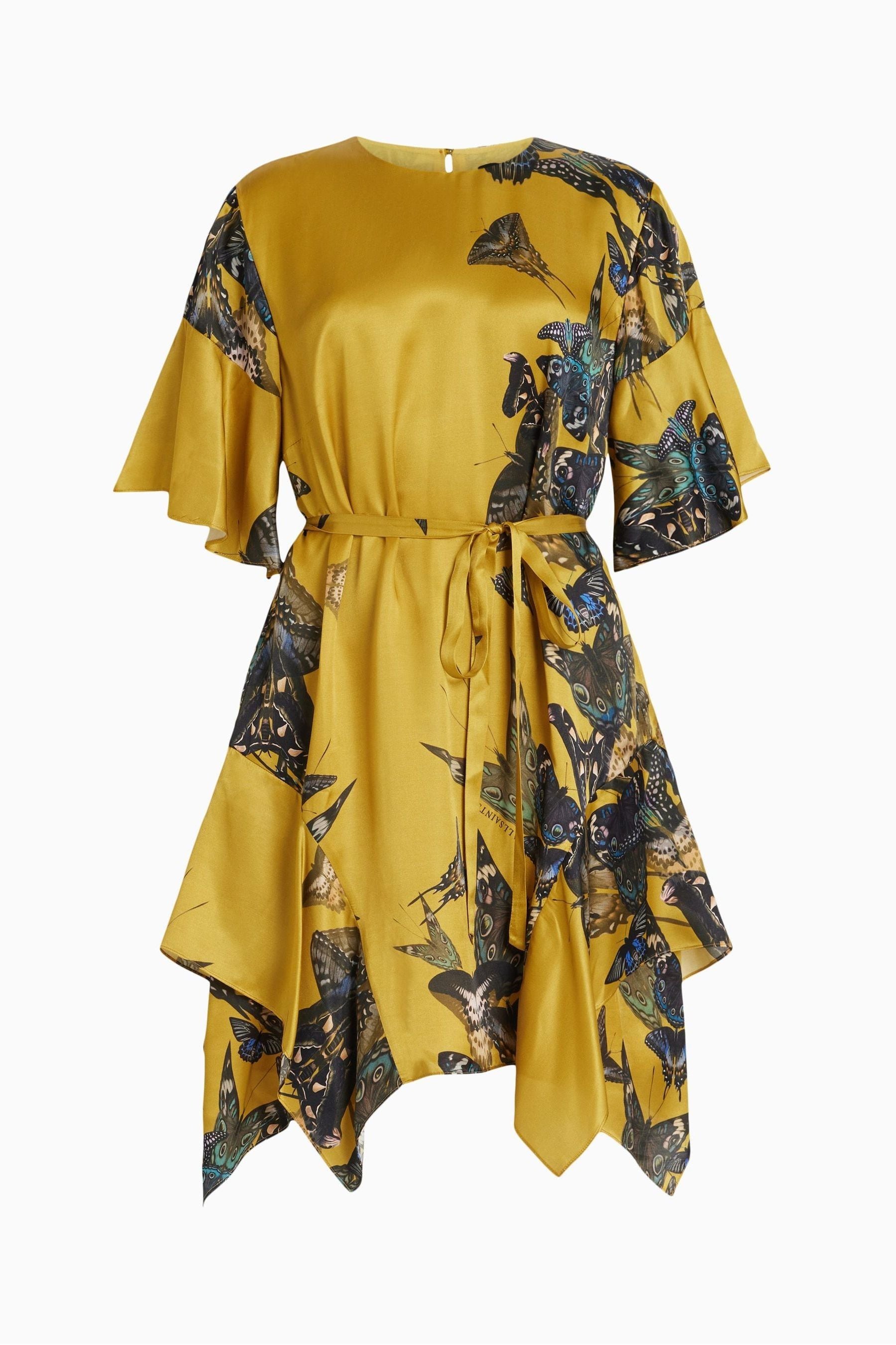 AllSaints Gold Rina Diana Dress