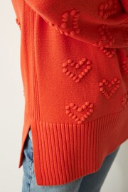 Red Pom Heart Jumper - Image 6 of 7