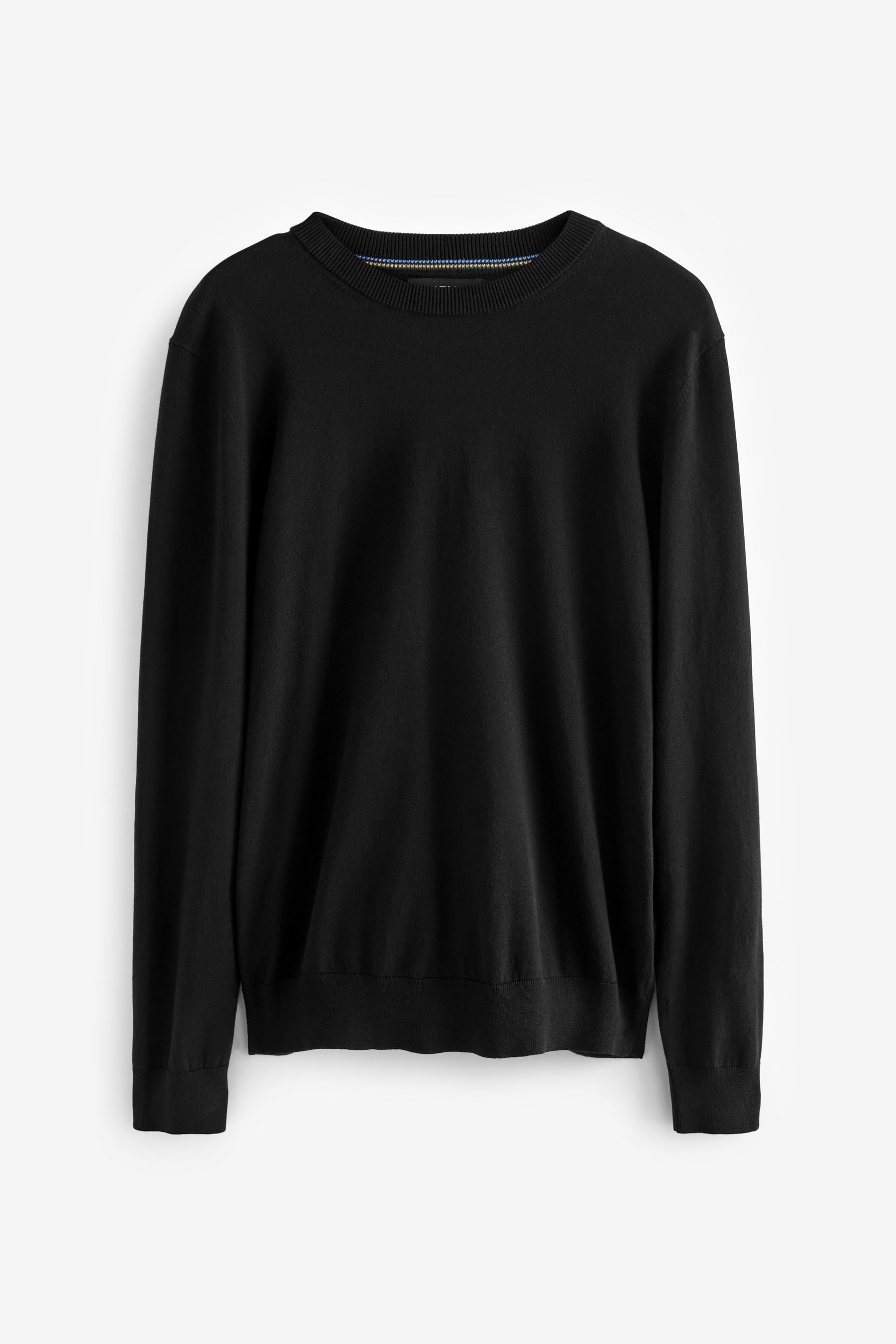 Round neck black sales sweater