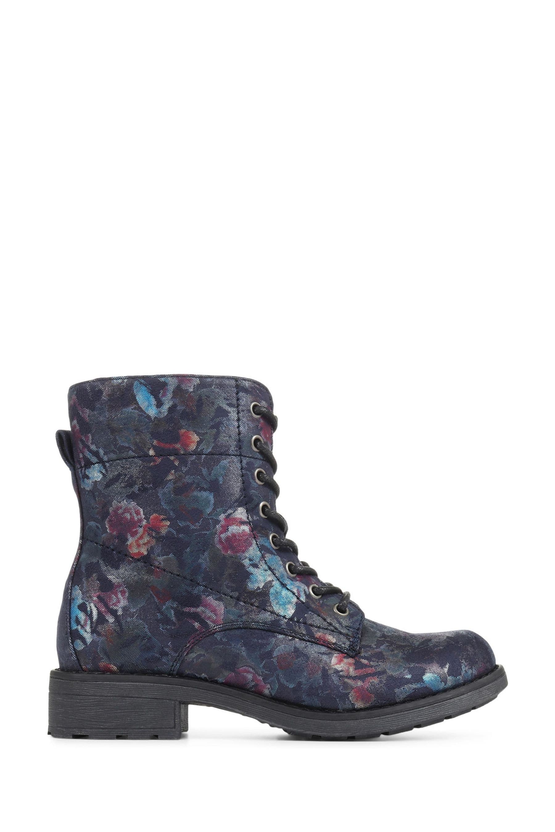 Blue floral cheap boots