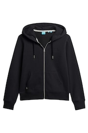 Superdry Black Essential Logo Zip Hoodie - Image 4 of 6