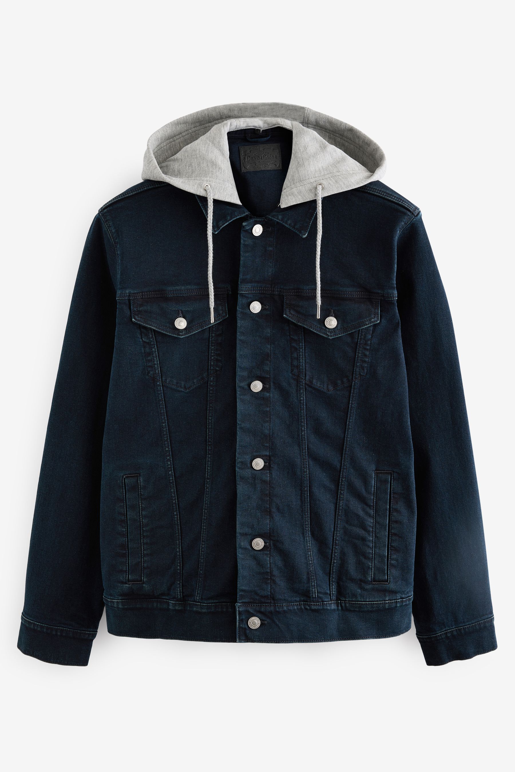Half black and blue jean jacket clearance