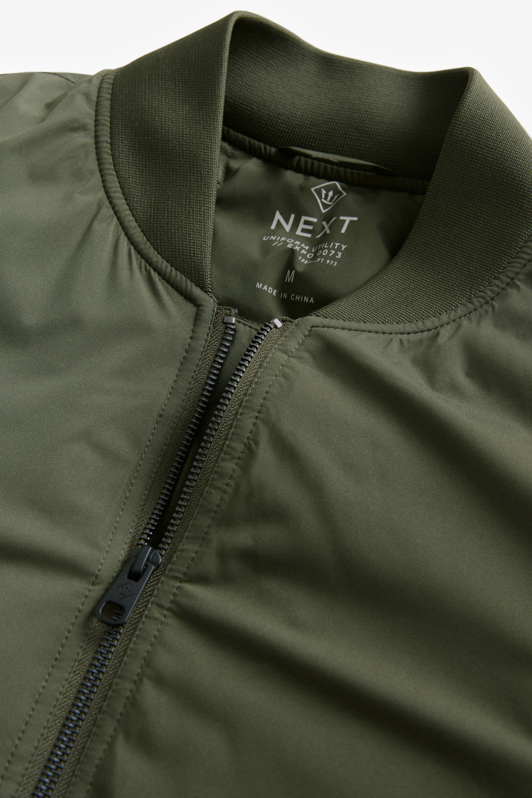 Khaki Green Quilted MA1 Bomber Jacket