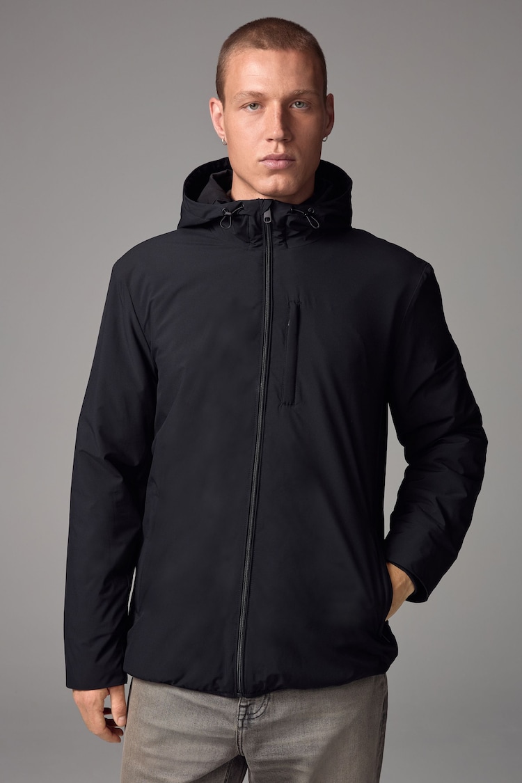 Black Shower Resistant Soft Lightweight Jacket - Image 1 of 10