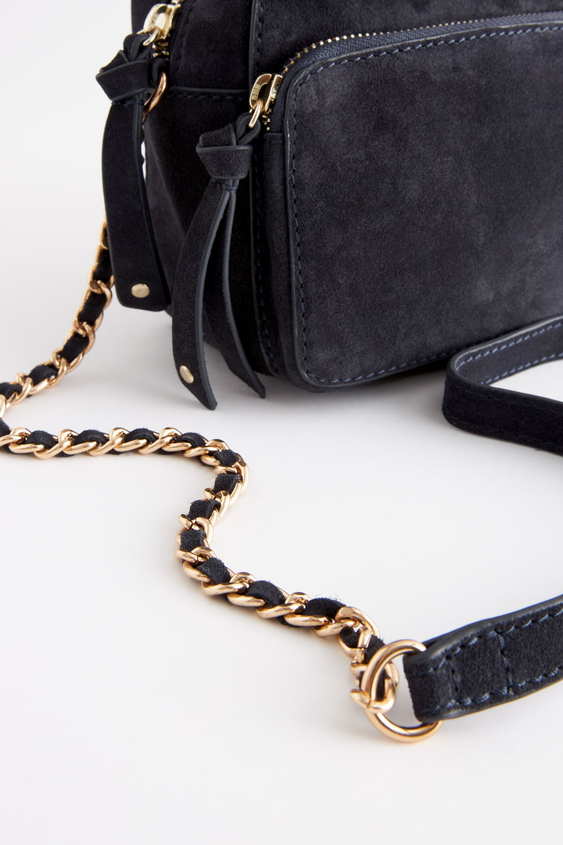 Navy blue suede crossbody bag hotsell