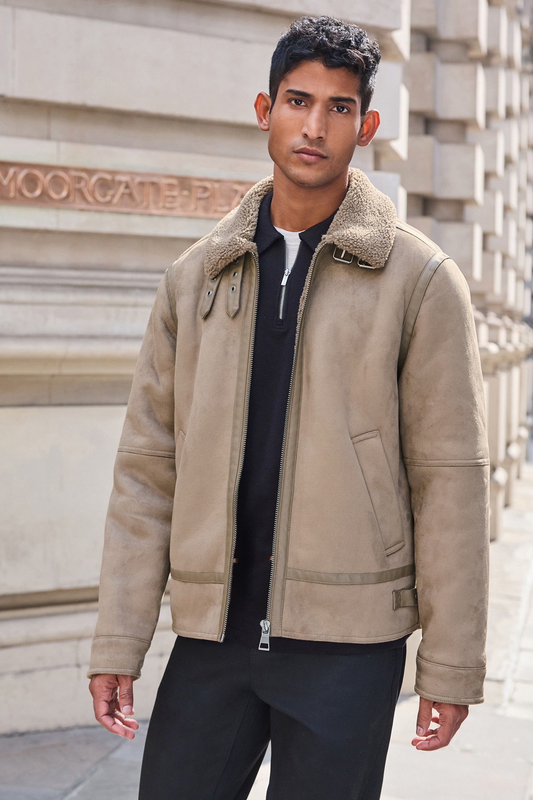 Next shearling jacket cheap