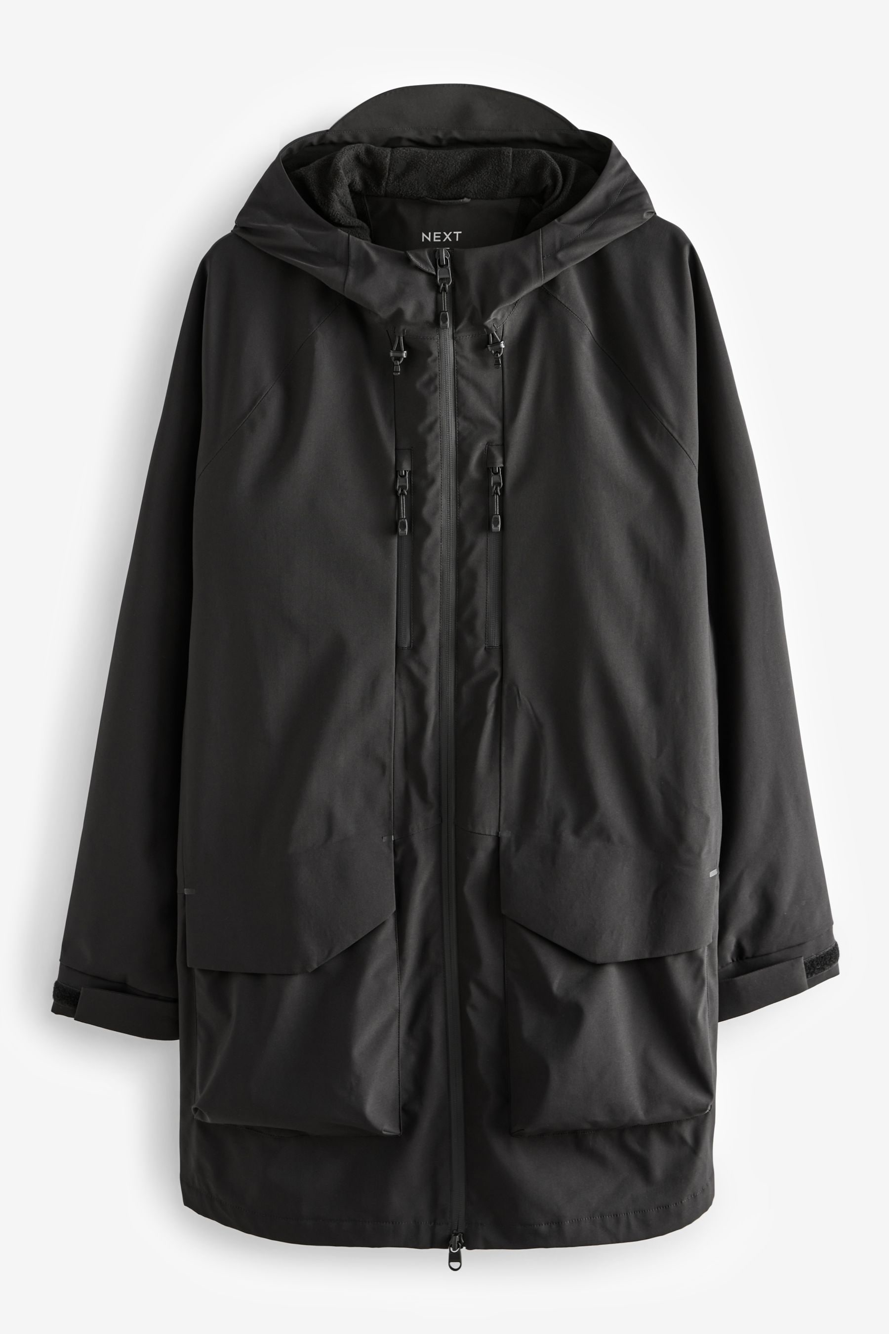 Buy Black Long Waterproof Hooded Anorak from Next Germany