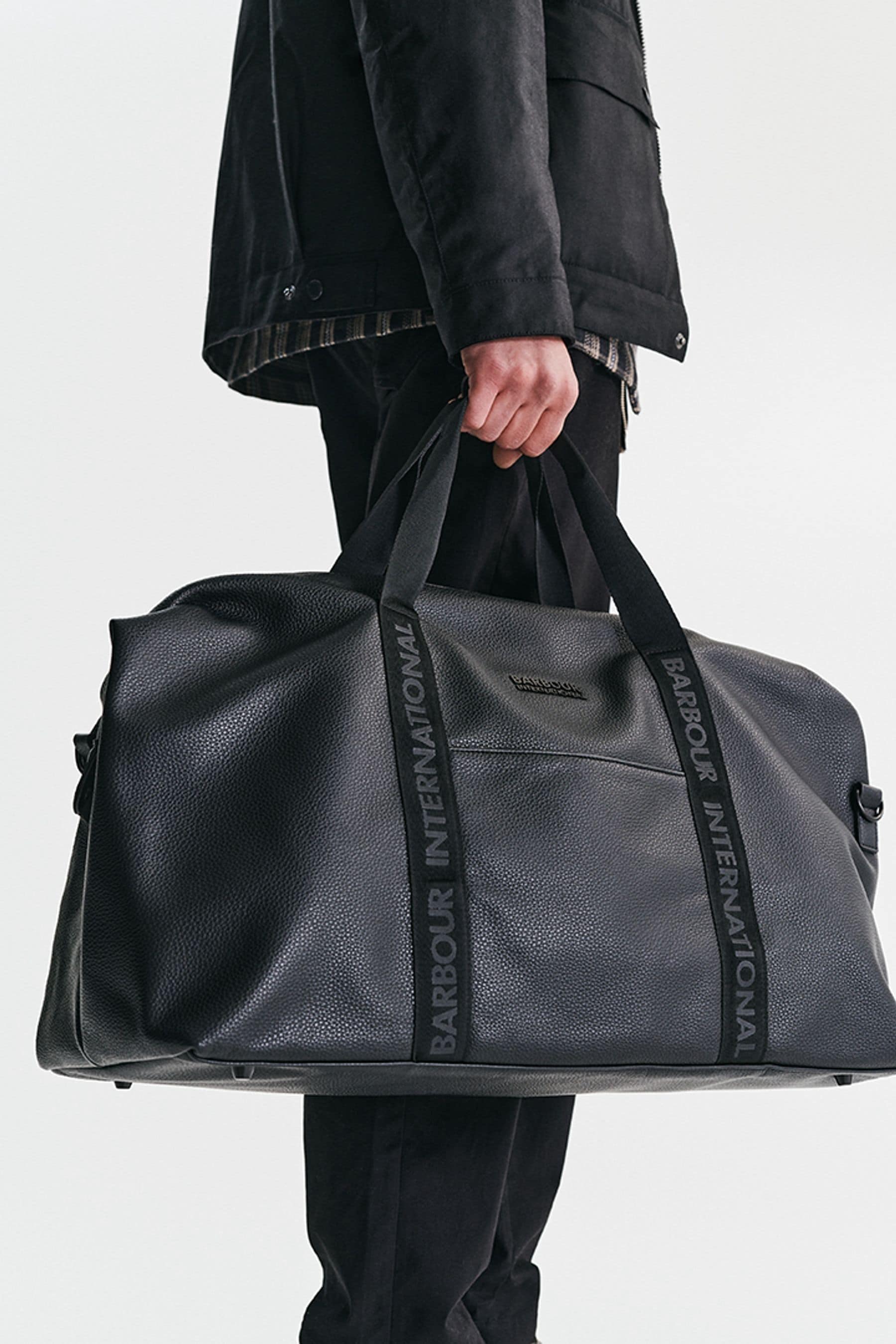 Barbour leather holdall best sale