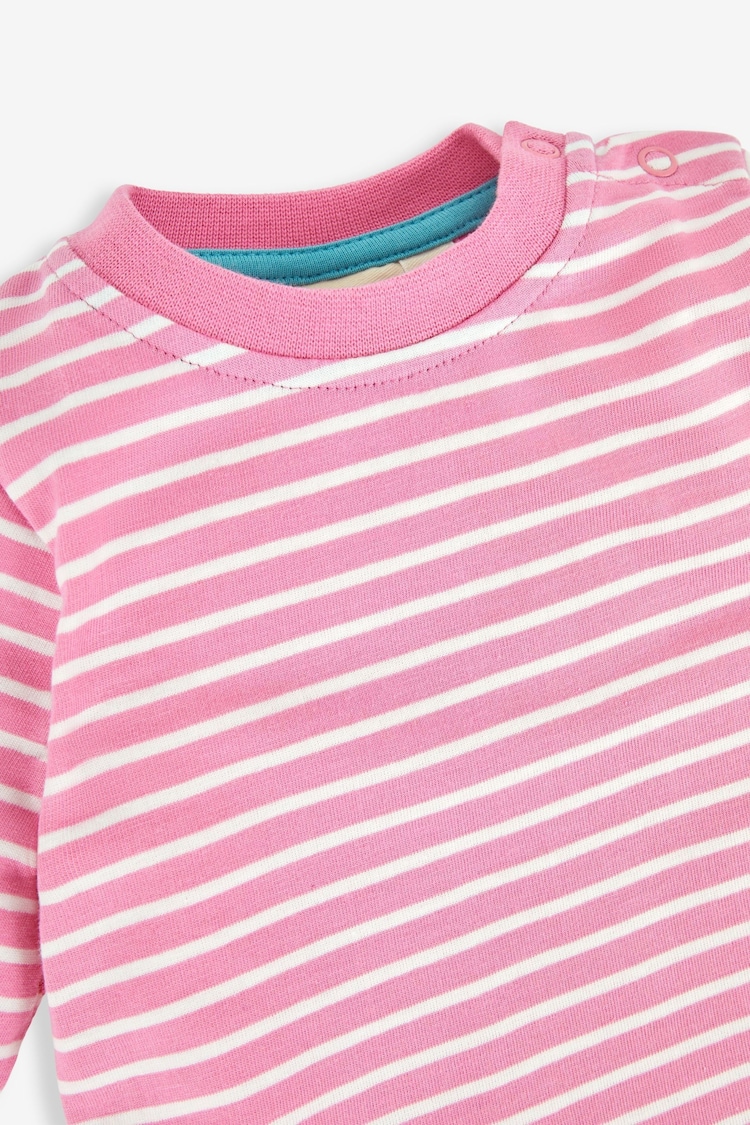 JoJo Maman Bébé Duck Egg Blue Mouse 2-Pack Unicorn Appliqué & Stripe Baby Tops - Image 5 of 5