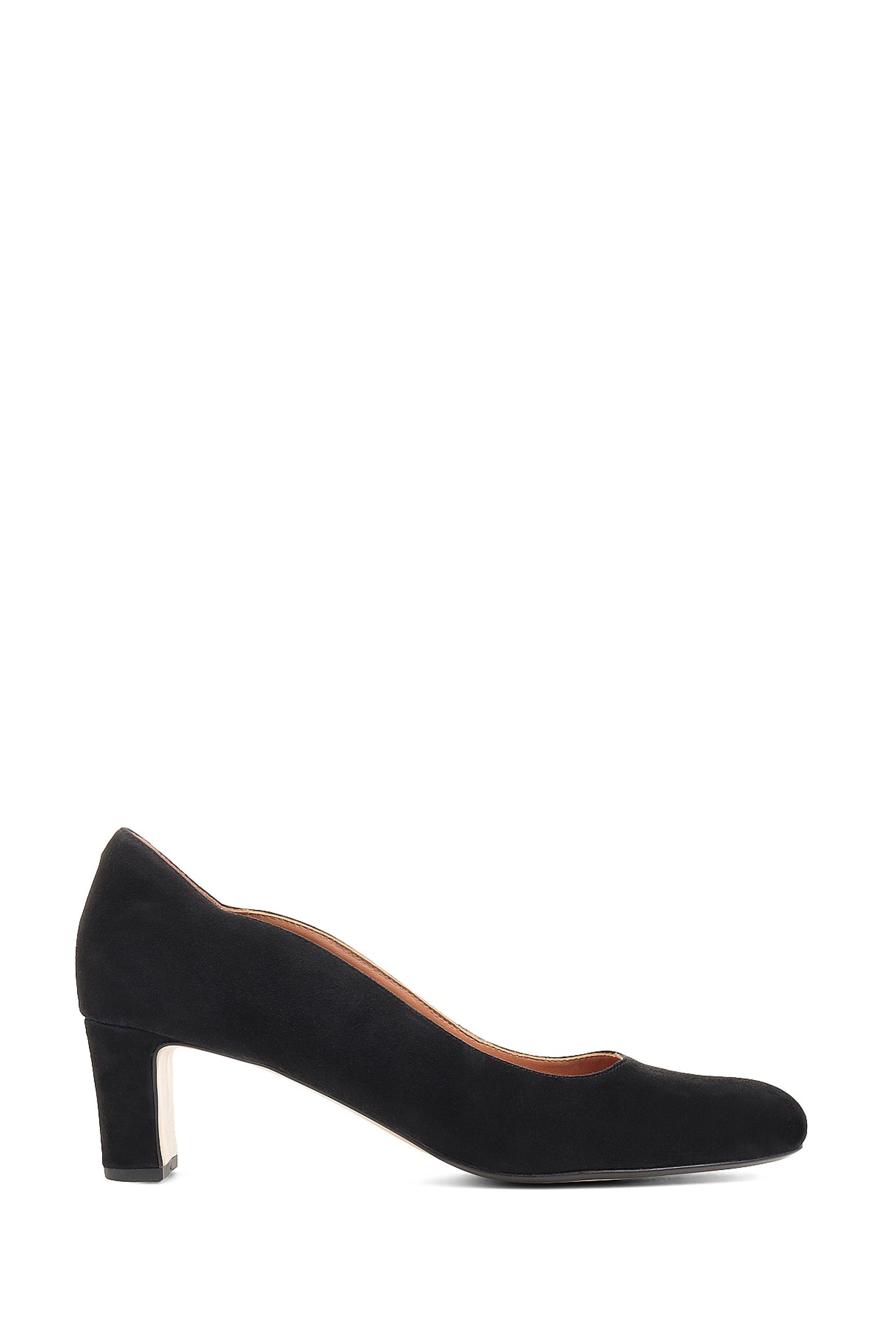 Black leather court shoes best sale