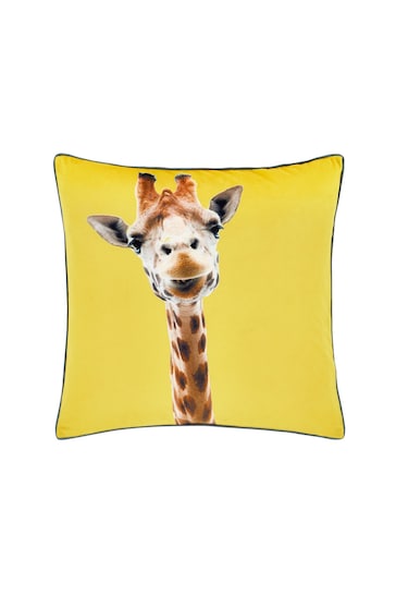 Catherine Lansfield Yellow Giraffe Cushion