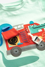 Mint Green Fire Engine Short Sleeve Interactive Character T-Shirt (3mths-7yrs) - Image 4 of 5