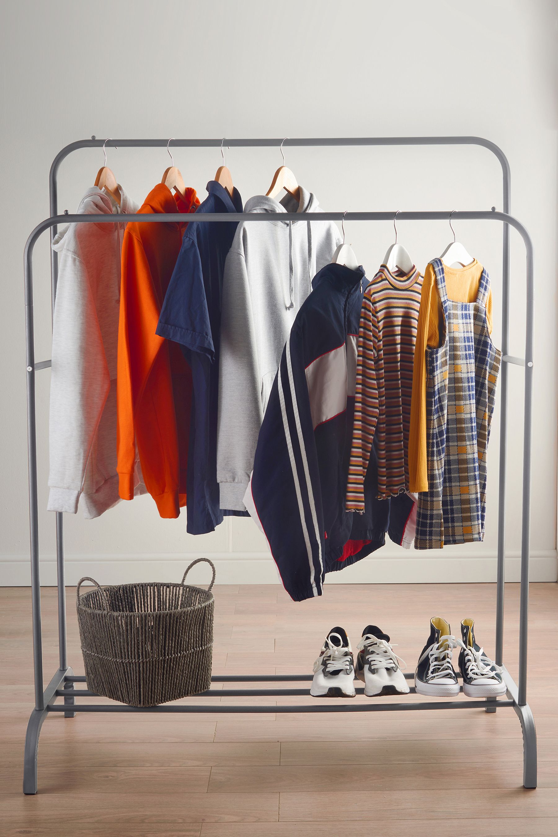 Our House 110cm Double Shelf Clothes Rail