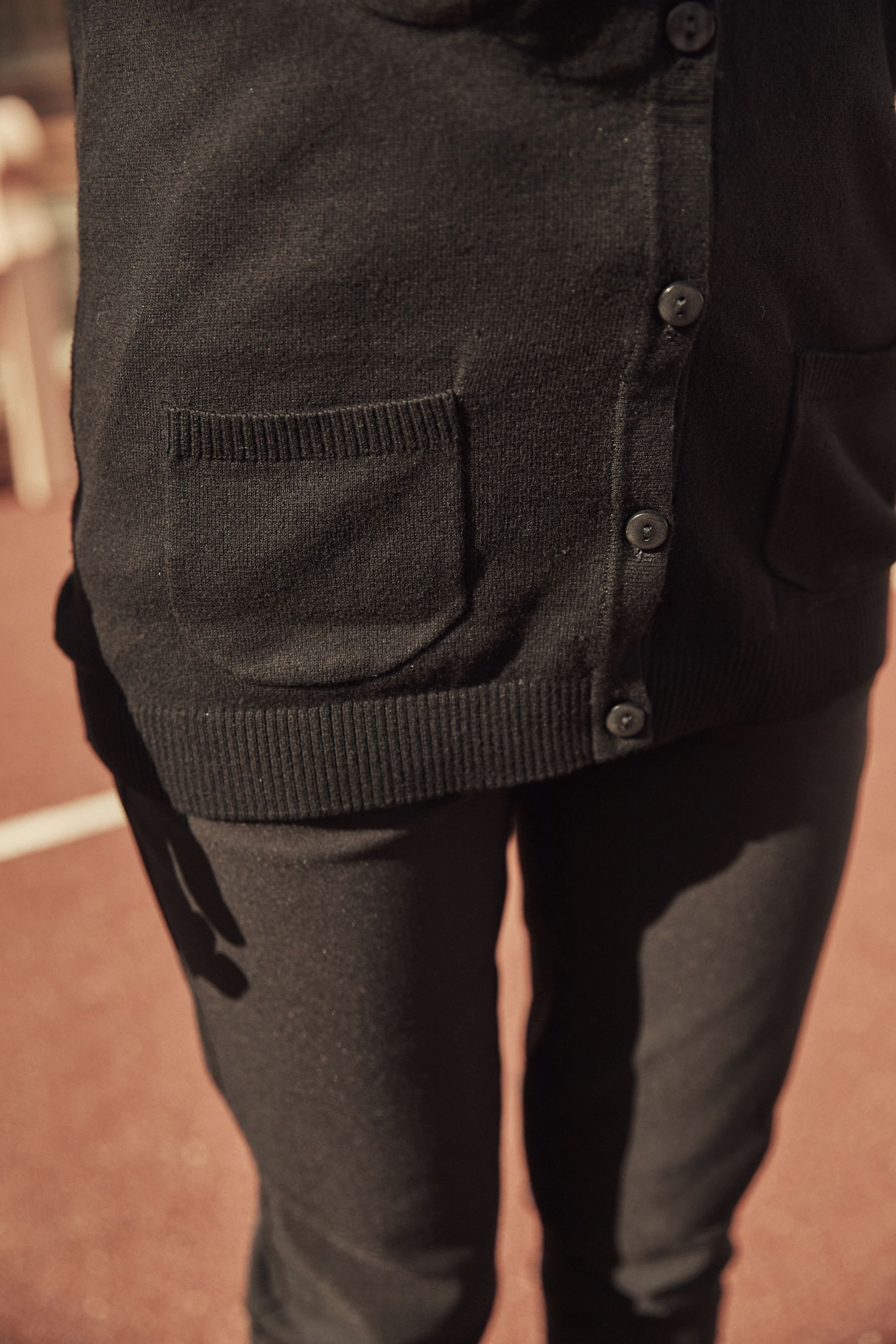Black waist length cardigan store