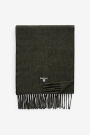 Barbour® Green Plain Lambswool Scarf - Image 1 of 5