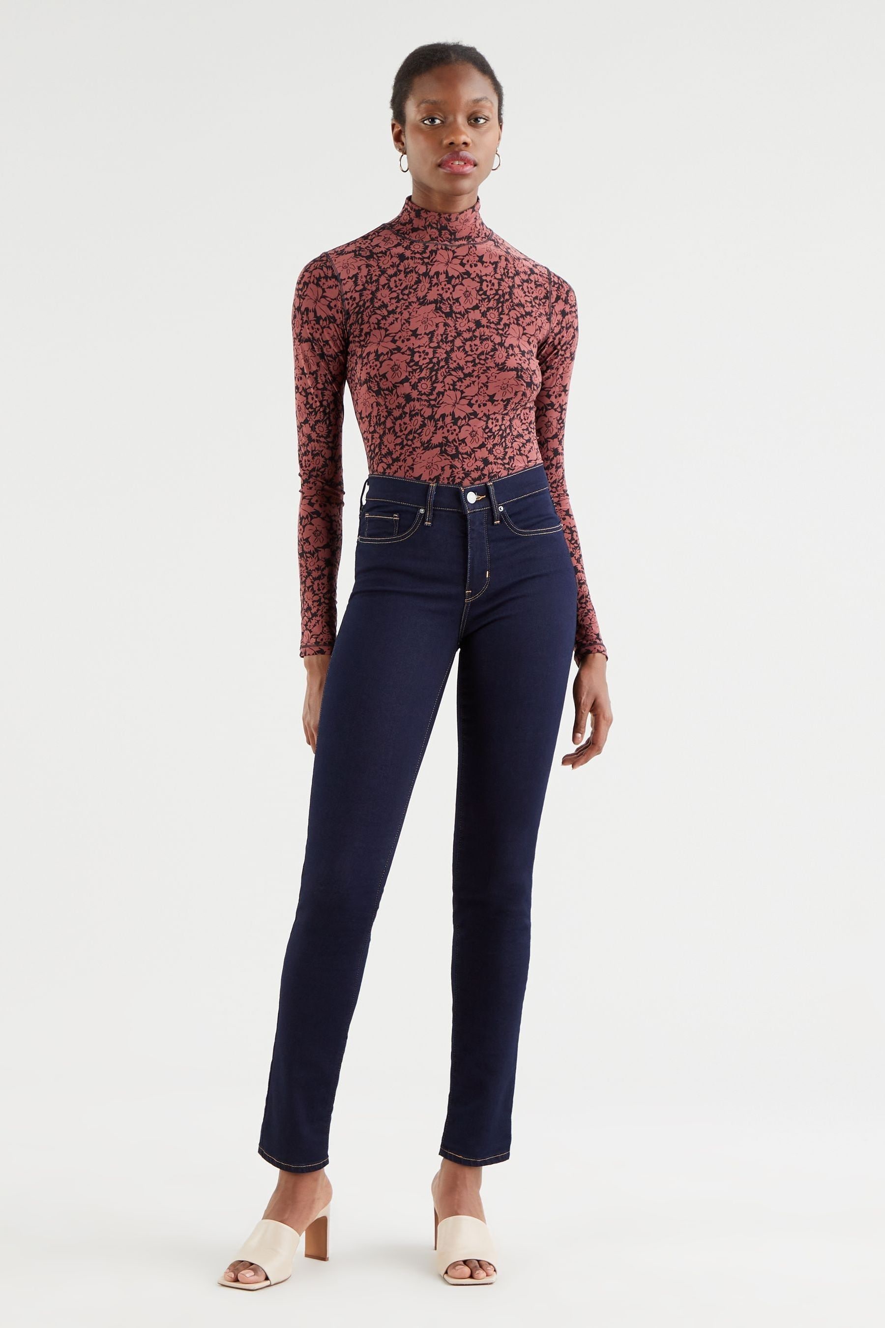 Levi's slimming skinny jeans high waisted top