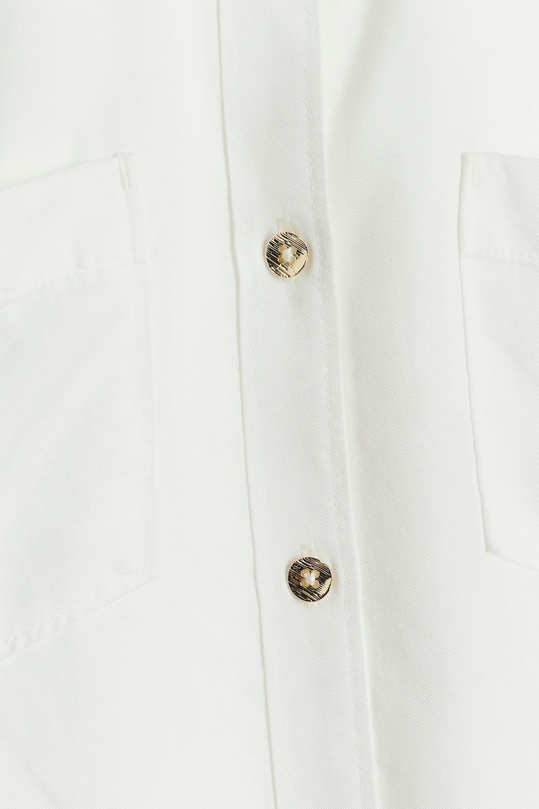 River island white utility dress discount