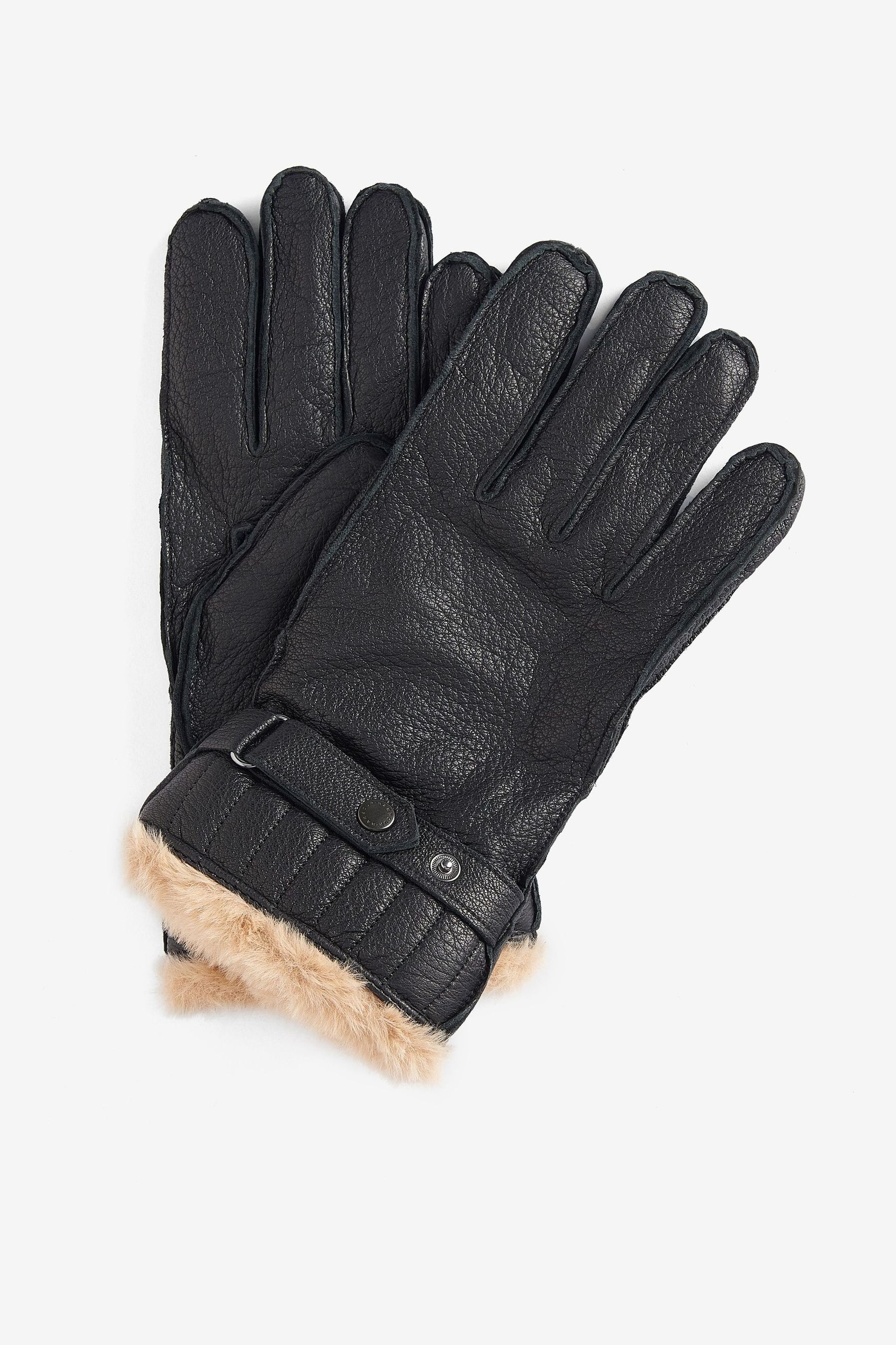 Buy Barbour Black Leather Utility Gloves from the Next UK online shop