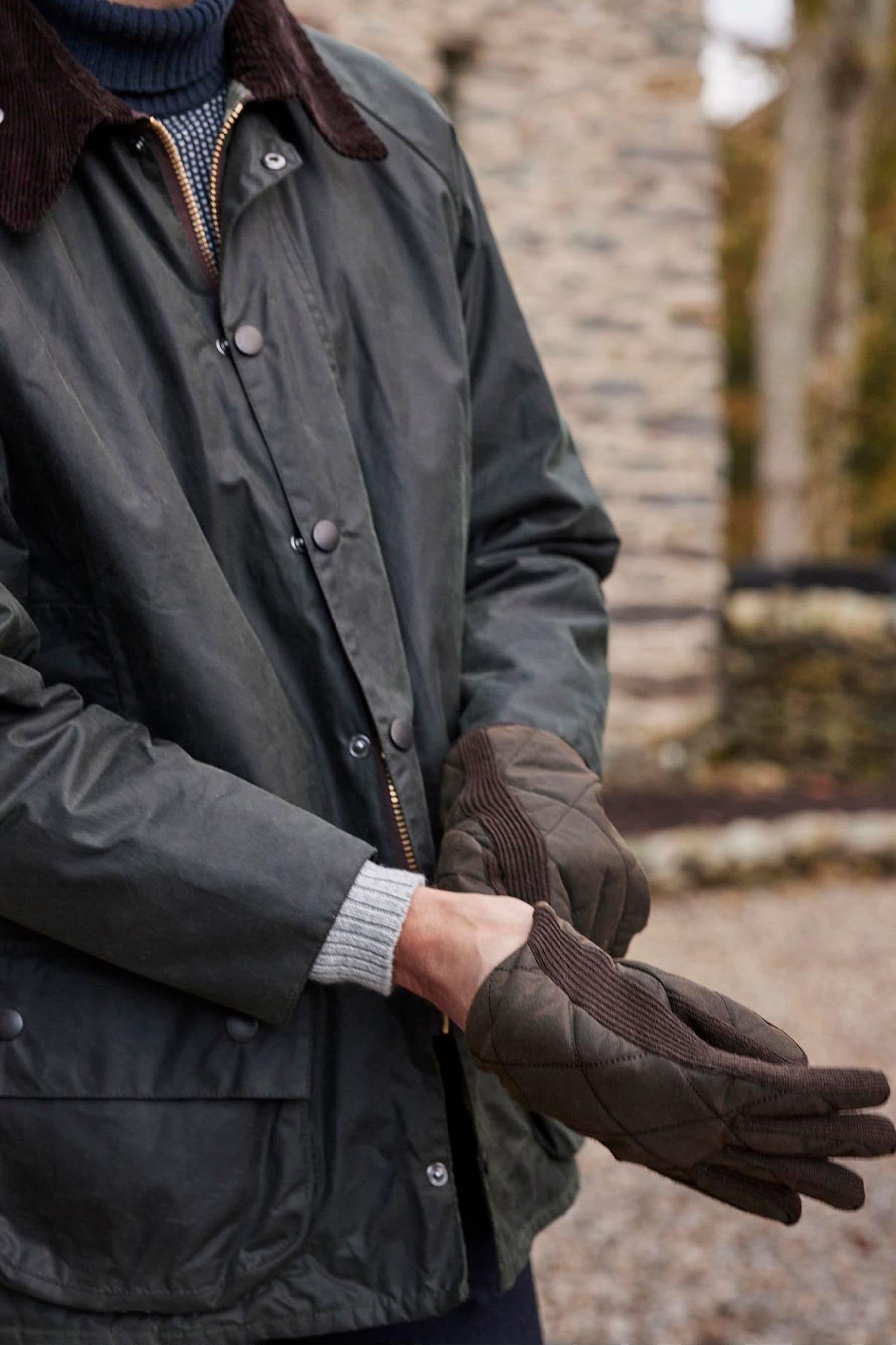 Barbour gloves mens olive hot sale