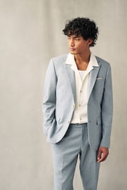 Light Blue Wool Donegal Suit: Jacket - Image 1 of 12