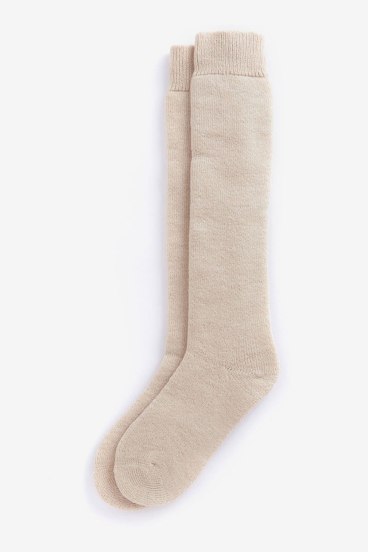 Barbour® Beige Long Wellington Wool Blend Knee Socks - Image 1 of 3