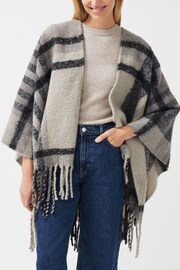 Radley Fluffy Check Black Poncho - Image 1 of 4