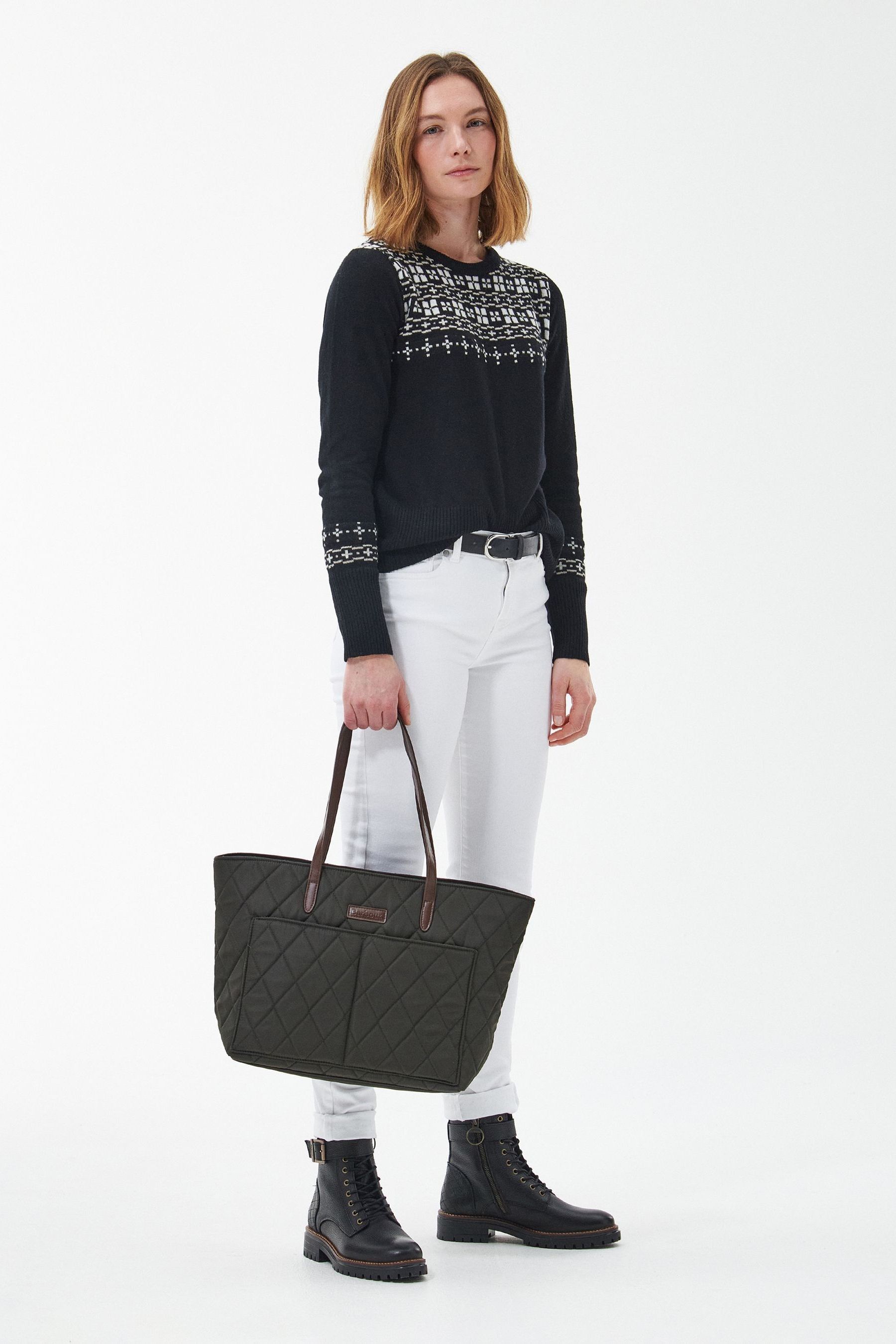 Buy Barbour Green Quilted Tote Bag from Next Germany