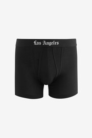 Black City Names Waistband 4 pack A-Front Boxers - Image 4 of 7