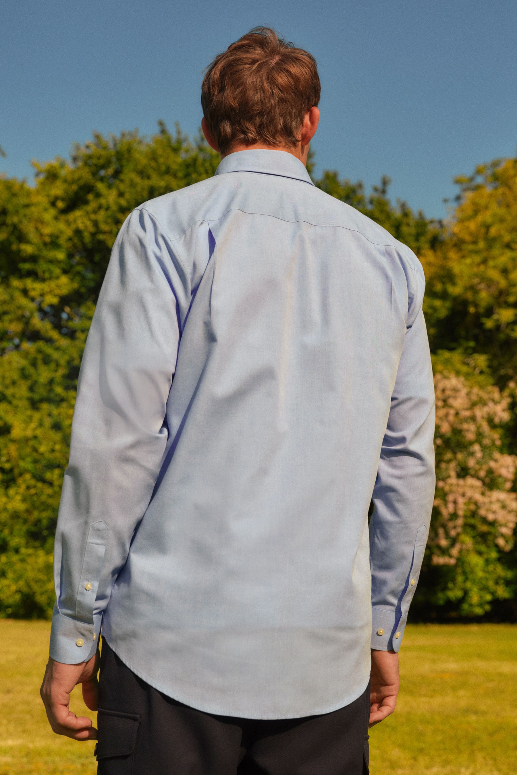 Buy Light Blue Regular Fit Easy Care Oxford Shirt from the Next UK online shop