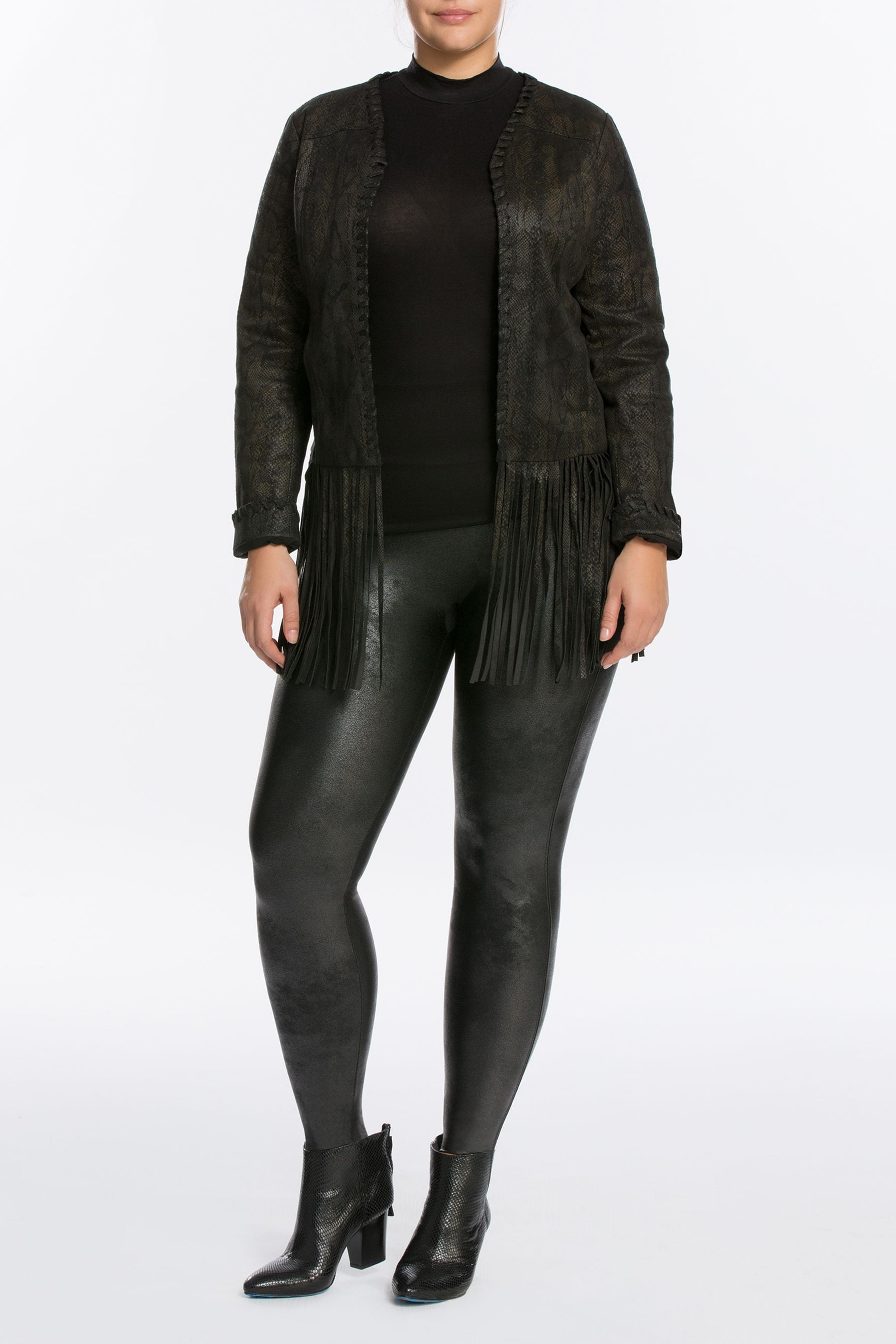 Buy SPANX Curve Medium Control Faux Leather Shaping Leggings from Next Luxembourg